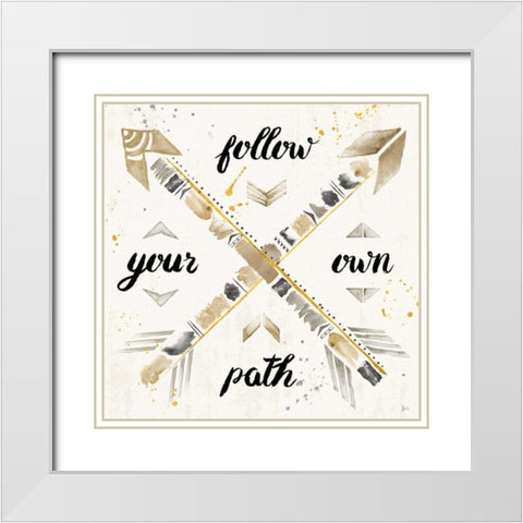 Navajo Forest V White Modern Wood Framed Art Print with Double Matting by Aiken, Jess