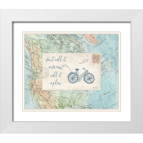 Travel Posts I White Modern Wood Framed Art Print with Double Matting by Pertiet, Katie