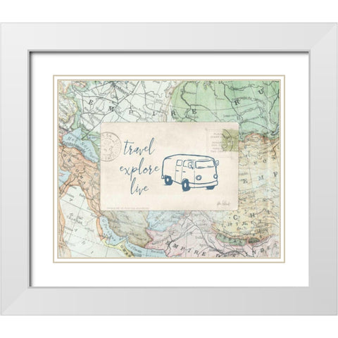 Travel Posts II White Modern Wood Framed Art Print with Double Matting by Pertiet, Katie