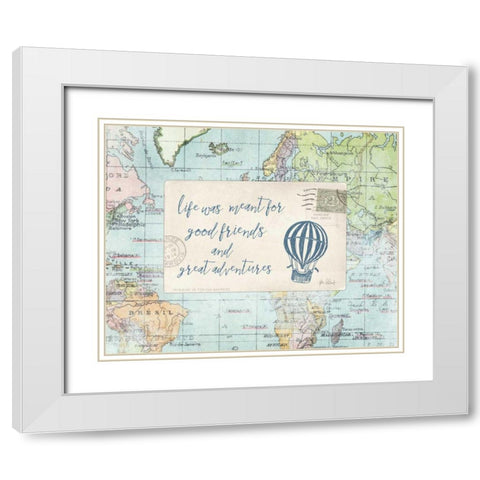 Travel Posts III White Modern Wood Framed Art Print with Double Matting by Pertiet, Katie