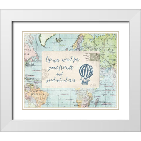 Travel Posts III White Modern Wood Framed Art Print with Double Matting by Pertiet, Katie