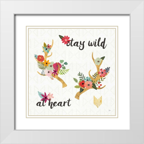 Boho Beauty II White Modern Wood Framed Art Print with Double Matting by Aiken, Jess