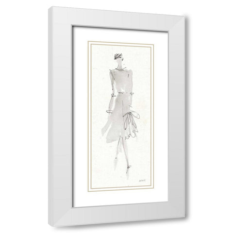 La Fashion I Gray White Modern Wood Framed Art Print with Double Matting by Tavoletti, Anne