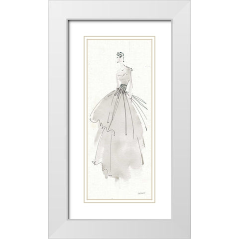 La Fashion II Gray White Modern Wood Framed Art Print with Double Matting by Tavoletti, Anne