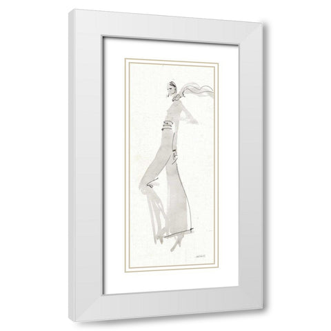 La Fashion III Gray White Modern Wood Framed Art Print with Double Matting by Tavoletti, Anne