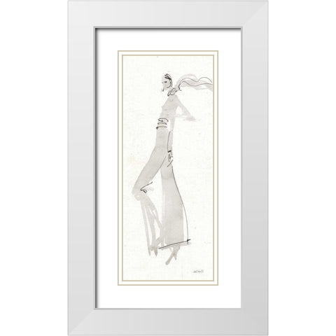 La Fashion III Gray White Modern Wood Framed Art Print with Double Matting by Tavoletti, Anne