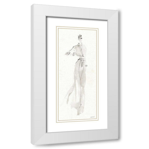 La Fashion IV Gray White Modern Wood Framed Art Print with Double Matting by Tavoletti, Anne