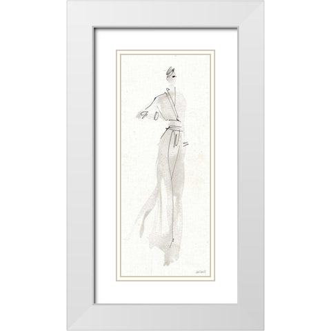 La Fashion IV Gray White Modern Wood Framed Art Print with Double Matting by Tavoletti, Anne