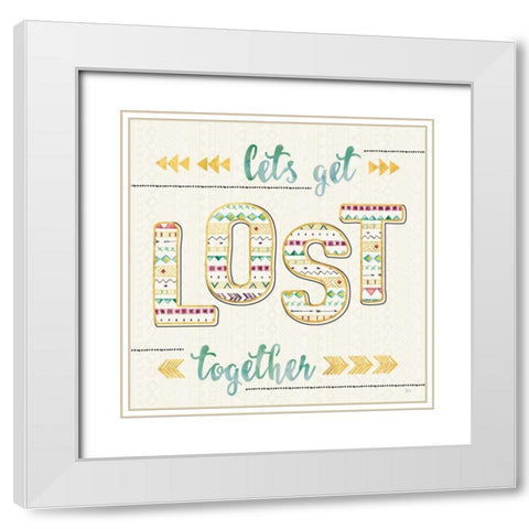 Boho Quotes I White Modern Wood Framed Art Print with Double Matting by Aiken, Jess