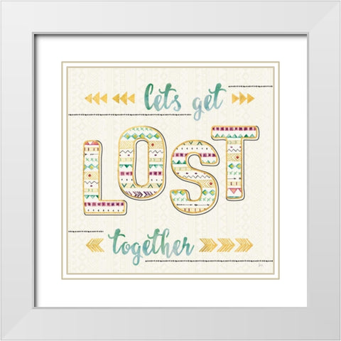 Boho Quotes I White Modern Wood Framed Art Print with Double Matting by Aiken, Jess