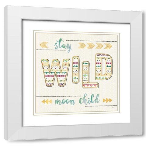 Boho Quotes II White Modern Wood Framed Art Print with Double Matting by Aiken, Jess