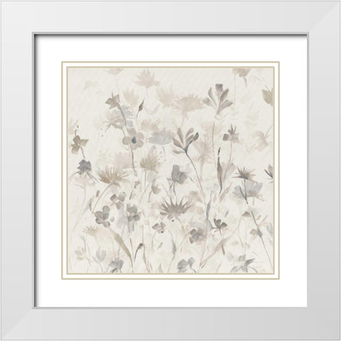 Garden Shadows IV White Modern Wood Framed Art Print with Double Matting by Tillmon, Avery