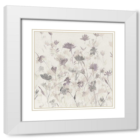 Garden Shadows III Purple Grey White Modern Wood Framed Art Print with Double Matting by Tillmon, Avery