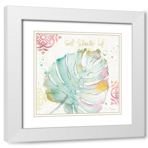 Palm Passion IV White Modern Wood Framed Art Print with Double Matting by Tavoletti, Anne