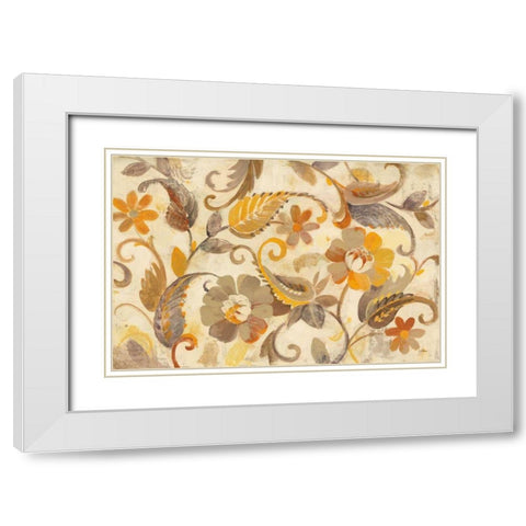 Autumn Garden Light White Modern Wood Framed Art Print with Double Matting by Hristova, Albena
