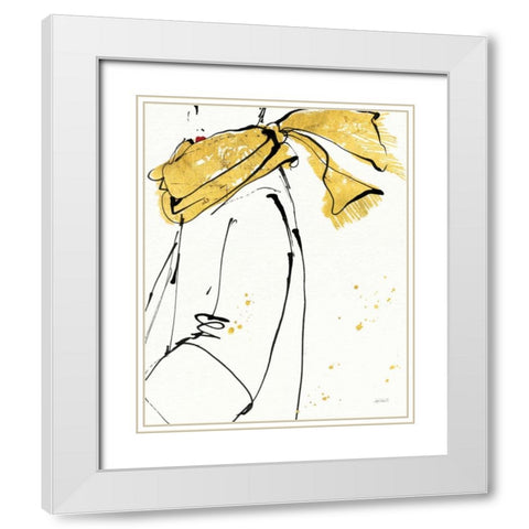Fashion Strokes II White Modern Wood Framed Art Print with Double Matting by Tavoletti, Anne
