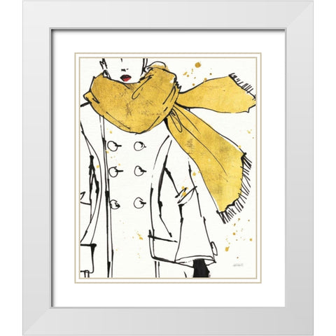 Fashion Strokes III White Modern Wood Framed Art Print with Double Matting by Tavoletti, Anne