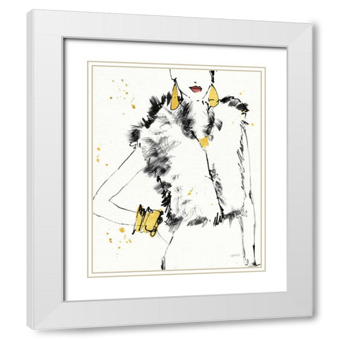Fashion Strokes IV White Modern Wood Framed Art Print with Double Matting by Tavoletti, Anne