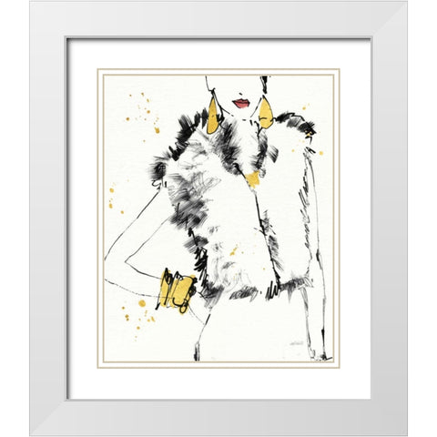 Fashion Strokes IV White Modern Wood Framed Art Print with Double Matting by Tavoletti, Anne