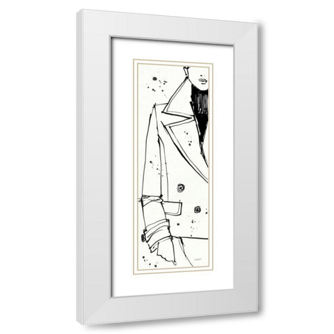 Fashion Strokes V White Modern Wood Framed Art Print with Double Matting by Tavoletti, Anne
