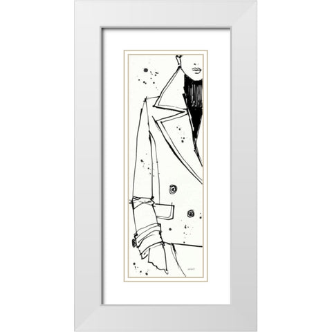 Fashion Strokes V White Modern Wood Framed Art Print with Double Matting by Tavoletti, Anne