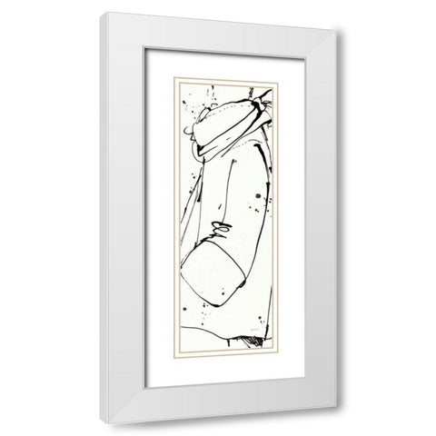 Fashion Strokes VI White Modern Wood Framed Art Print with Double Matting by Tavoletti, Anne