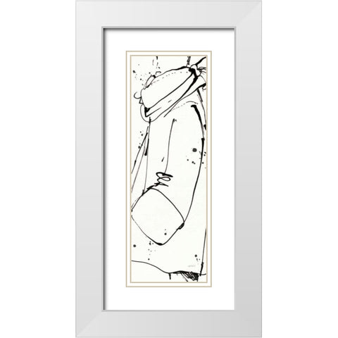 Fashion Strokes VI White Modern Wood Framed Art Print with Double Matting by Tavoletti, Anne