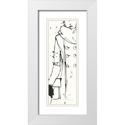 Fashion Strokes VII White Modern Wood Framed Art Print with Double Matting by Tavoletti, Anne
