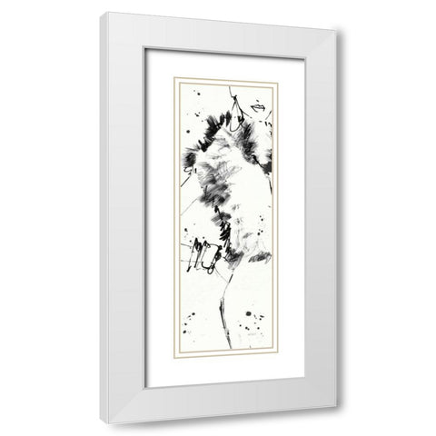 Fashion Strokes VIII White Modern Wood Framed Art Print with Double Matting by Tavoletti, Anne
