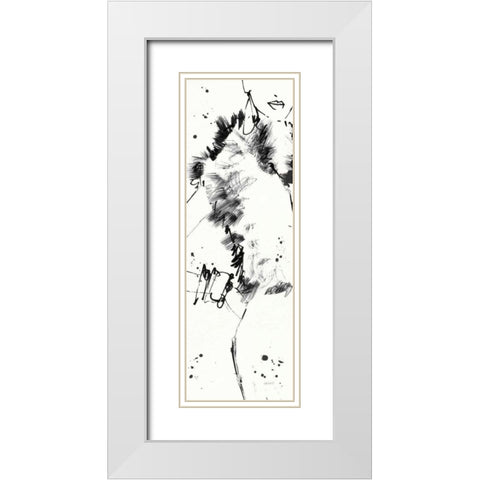 Fashion Strokes VIII White Modern Wood Framed Art Print with Double Matting by Tavoletti, Anne