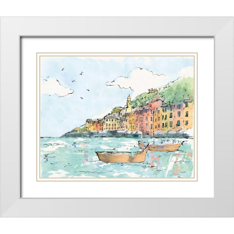 Portofino I White Modern Wood Framed Art Print with Double Matting by Tavoletti, Anne
