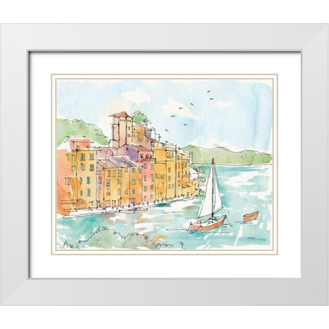 Portofino II White Modern Wood Framed Art Print with Double Matting by Tavoletti, Anne