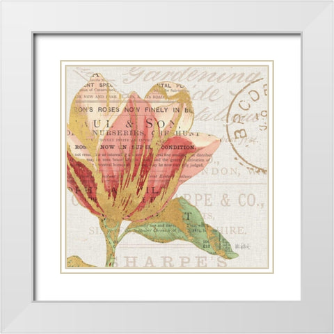 Bookshelf Botanical III White Modern Wood Framed Art Print with Double Matting by Pertiet, Katie