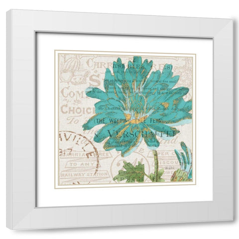 Bookshelf Botanical IV White Modern Wood Framed Art Print with Double Matting by Pertiet, Katie