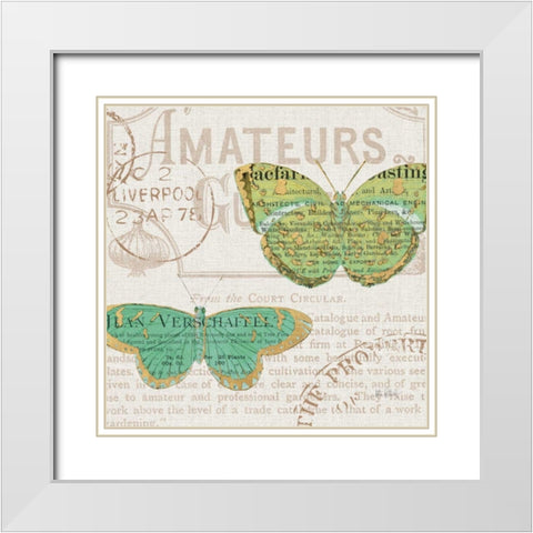 Bookshelf Botanical IX White Modern Wood Framed Art Print with Double Matting by Pertiet, Katie