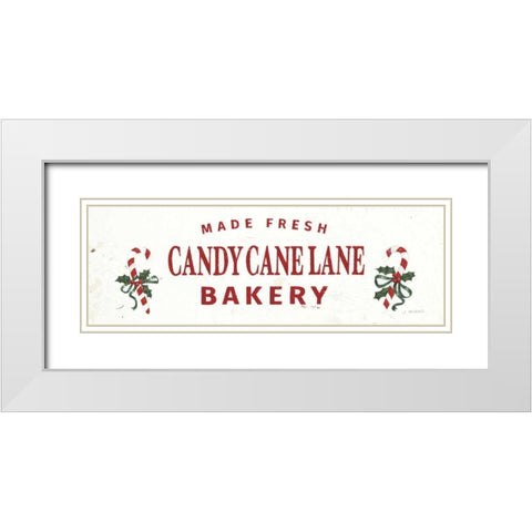 Christmas in the Heartland V Red Words Crop White Modern Wood Framed Art Print with Double Matting by Wiens, James