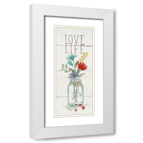 Blooming Thoughts X White Modern Wood Framed Art Print with Double Matting by Penner, Janelle