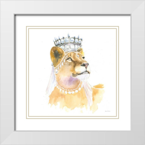 Jungle Royalty II Crop White Modern Wood Framed Art Print with Double Matting by Sullivan, Myles