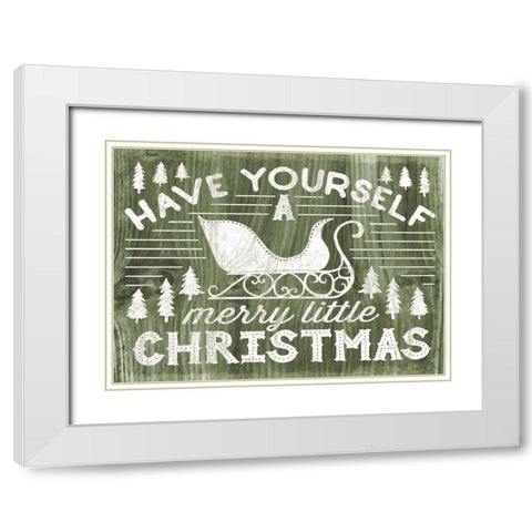 Rustic Holiday II White Modern Wood Framed Art Print with Double Matting by Marshall, Laura