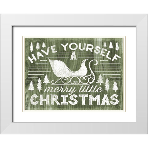Rustic Holiday II White Modern Wood Framed Art Print with Double Matting by Marshall, Laura
