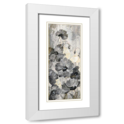 Crystal Raindrops Panel II White Modern Wood Framed Art Print with Double Matting by Vassileva, Silvia