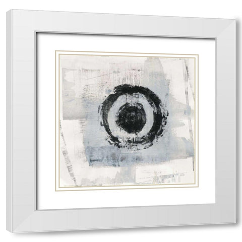 Zen Circle II White Modern Wood Framed Art Print with Double Matting by Averinos, Melissa