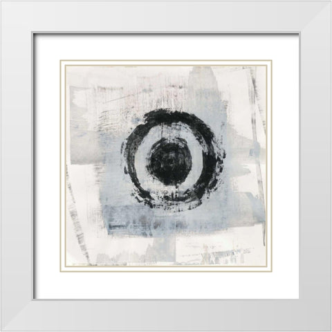 Zen Circle II White Modern Wood Framed Art Print with Double Matting by Averinos, Melissa