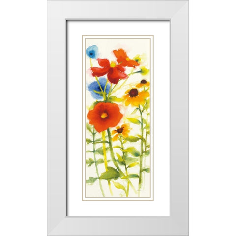 Americana Meadow III White Modern Wood Framed Art Print with Double Matting by Novak, Shirley