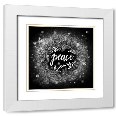 Frosty Peace White Modern Wood Framed Art Print with Double Matting by Urban, Mary