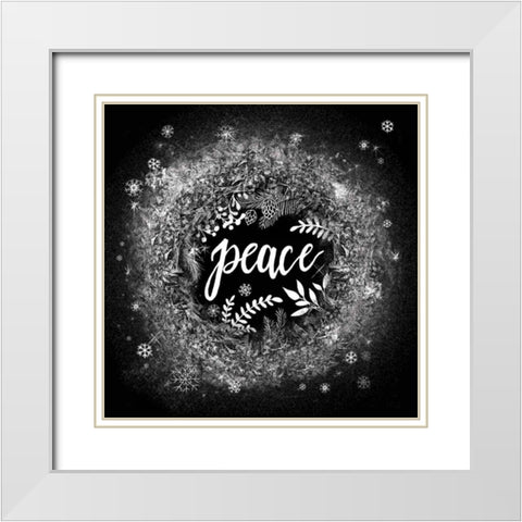 Frosty Peace White Modern Wood Framed Art Print with Double Matting by Urban, Mary