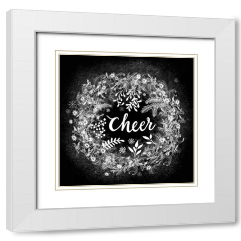 Frosty Cheer White Modern Wood Framed Art Print with Double Matting by Urban, Mary