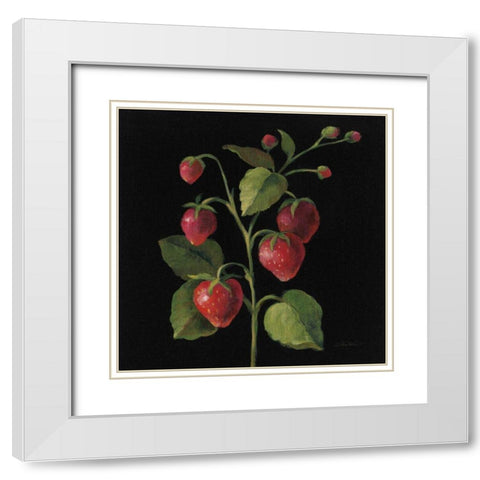 Fraise no Words White Modern Wood Framed Art Print with Double Matting by Vassileva, Silvia