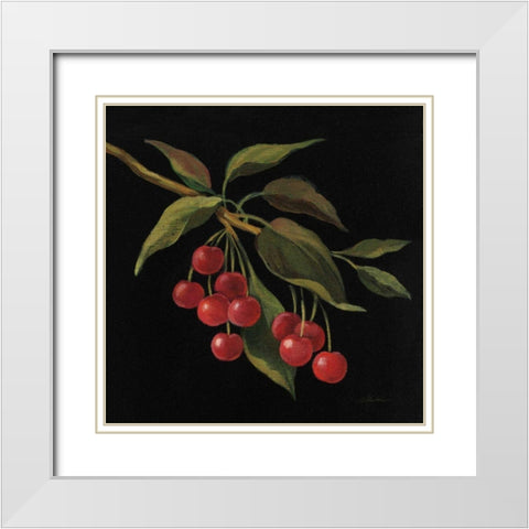 Cerise no Words White Modern Wood Framed Art Print with Double Matting by Vassileva, Silvia