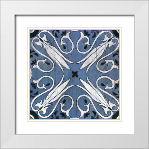 Oxford II Indigo and Cream White Modern Wood Framed Art Print with Double Matting by Vassileva, Silvia